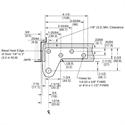 H180x1-1/2 Heavy Duty Offset Top Pivot Dimensions